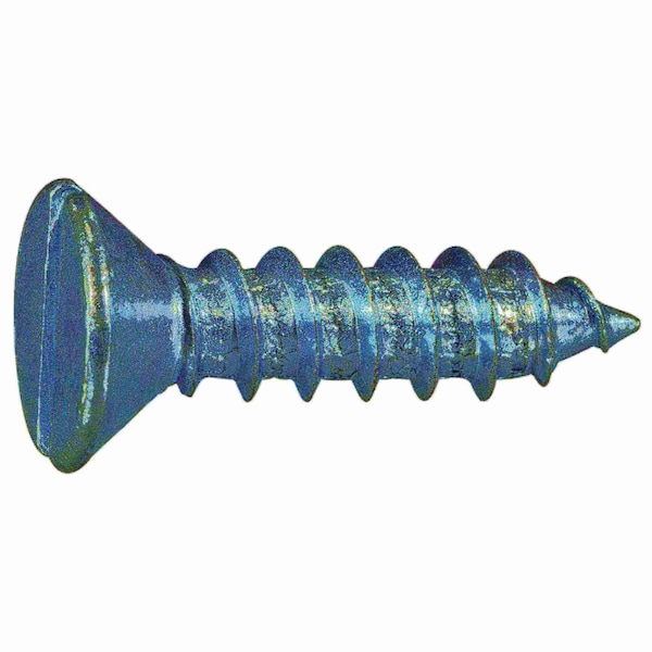 Midwest Fastener Sheet Metal Screw, #14 x 1 in, Zinc Plated Steel Flat Head Slotted Drive, 18 PK 61576 - main